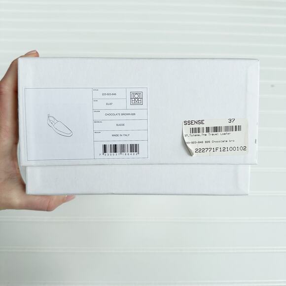 Toteme Chocolate Brown Suede Loafers Slip On Flats - Picture 12 of 14